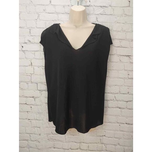 Time & A Half VINTAGE Womens Size 3XL Black Polyester Blouse. - Picture 1 of 5